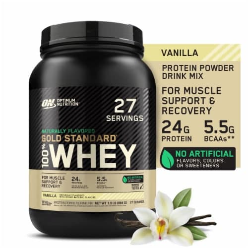 Optimum Nutrition Gold Standard Naturally Flavored Vanilla 100% Whey Protein Powder