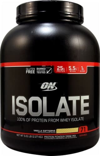 Optimum Nutrition  Isolate 100% Whey Protein Isolate   Vanilla Soft Serve