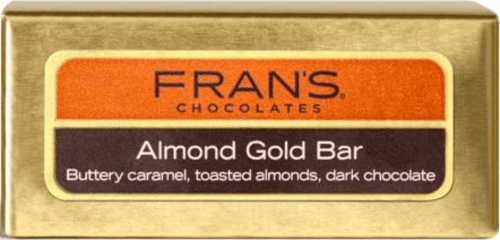 Fran'S Chocolates Dark Chocolate Almond Gold Bar