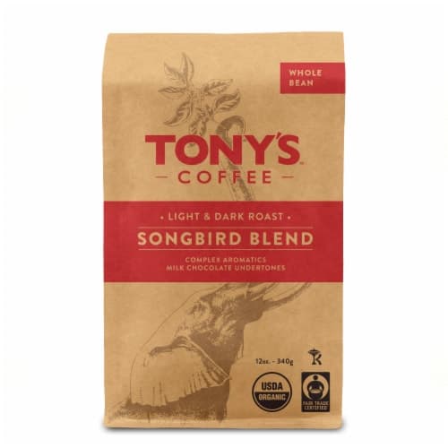 Tony'S Organic Songbird Blend Light & Dark Roast Coffee