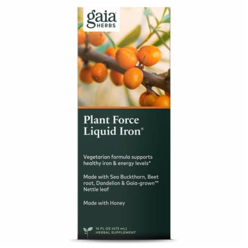 Gaia Herbs  Dailywellness Plantforce Liquid Iron