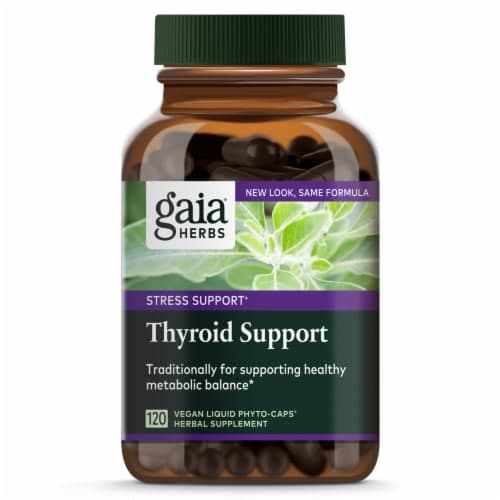 Gaia Herbs Thyroid Support Supplement Vegan Liquid Phyto-Caps