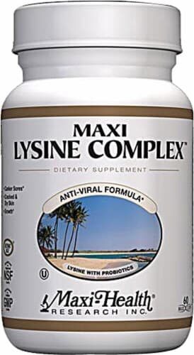 Maxi Health  Kosher Maxi Lysine Complex With Probiotics