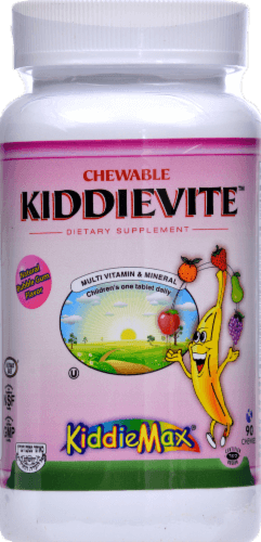 Maxi-Health Chewable Kiddievite Kiddiemax Natural Bubble Gum Chewables