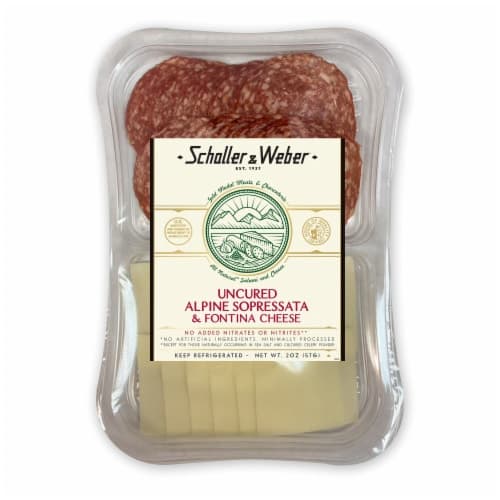 Schaller & Weber Uncured Alpine Sopressata & Fontina Cheese Snack Tray