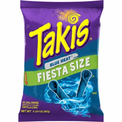 Takis Rolls Spicy Blue Heat Hot Chili Pepper Tortilla Chips
