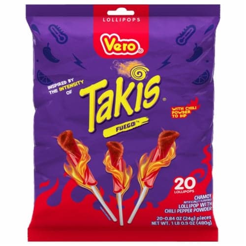 Vero Takis Fuego Lollipop With Chili Pepper Powder