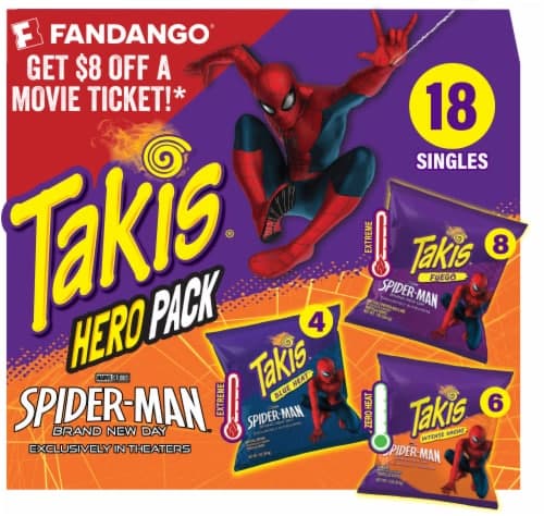 Takis Rolls Hero Bite Size Multipack Assorted Flavored Tortilla Chips