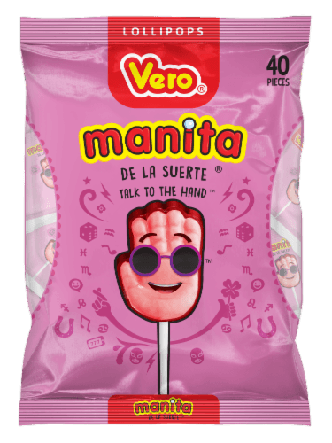 Vero Manita De La Suerte Strawberry And Cherry Lollipops