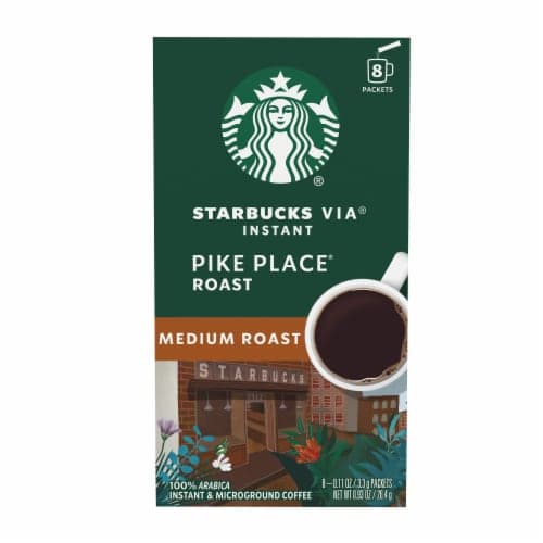 Starbucks Via Instant Pike Place Roast 100% Arabica Medium Roast Coffee