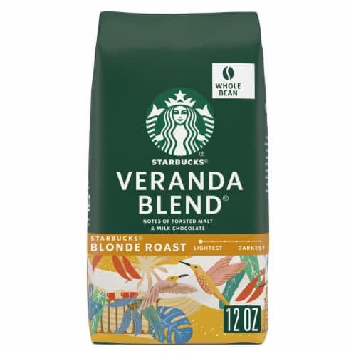 Starbucks Veranda Blend 100% Arabica Blonde Roast Whole Bean Coffee Bag