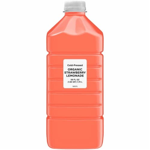 Cold-Pressed Organic Strawberry Lemonade Juice