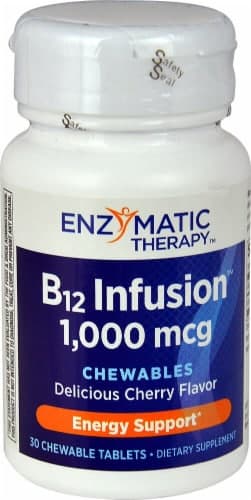 Enzymatic Therapy B12 Infusion Cherry Chewable Tablets 1000Mcg