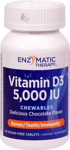 Enzymatic Therapy Chocolate Vitamin D3 5000 Iu Chewables