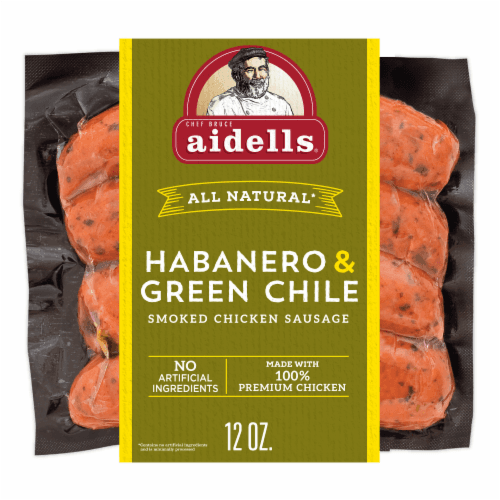 Aidells Smoked Chicken Sausage Links Habanero & Green Chile