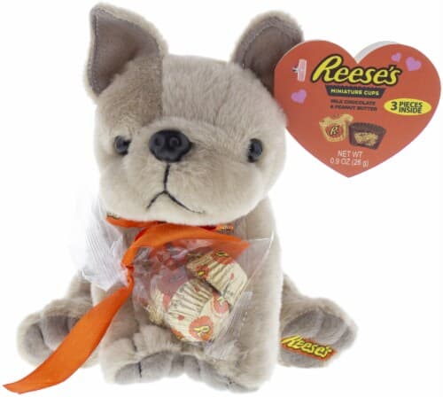 Reese'S Miniatures Valentine Candy With Plush Puppy