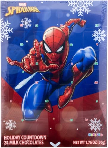 Galerie Holiday Marvel Spiderman Advent Calendar With Chocolate