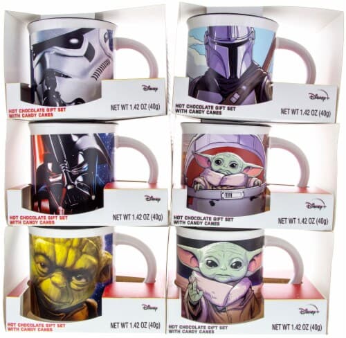 Galerie Holiday Assorted Star Wars Hot Chocolate With Candy Cane Mug Gift Set