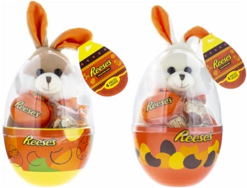Galerie Plush Easter Bunny With Reese'S Miniature Cups Candy And Dish Gift