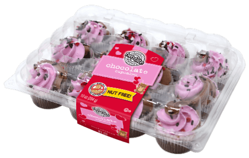 Two-Bite Valentine'S Day Assorted Chocolate Cupcakes