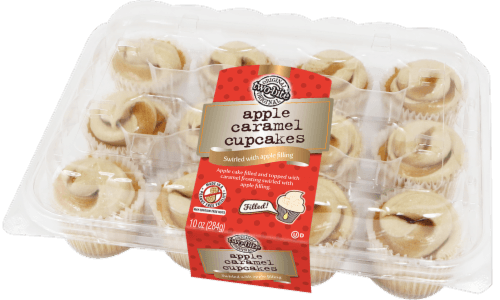 Two-Bite Apple Caramel Cupcakes
