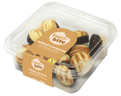Two-Bite Salted Caramel Short Bread Cookies