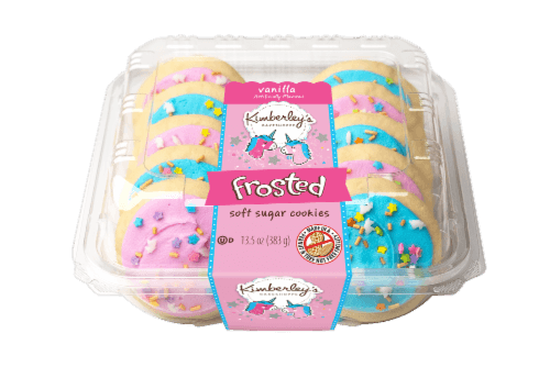 Kimberley'S Bakeshoppe Vanilla Frosted Unicorn Soft Sugar Cookies