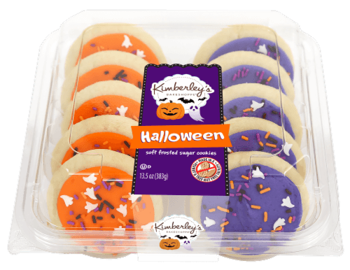 Kimberley'S Bakeshoppe Halloween Vanilla Frosted Cookies - Orange/Purple