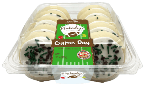 Kimbereley'S Bakeshoppe Vanilla Football Frosted Cookies