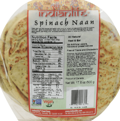 Indian Life Spinach Nan