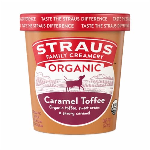 Straus Organic Caramel Toffee Crunch Ice Cream