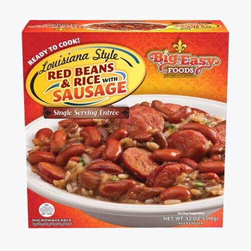 Big Easy Foods Singe Serving Entree Red Beans & Rice With Sausage