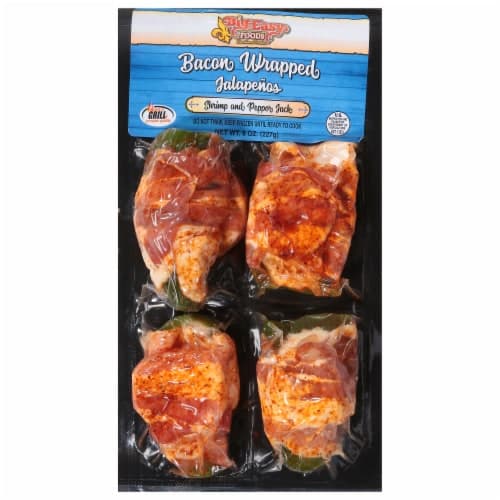 Big Easy Foods Shrimp & Pepper Jack Bacon Wrapped Stuffed Jalapenos
