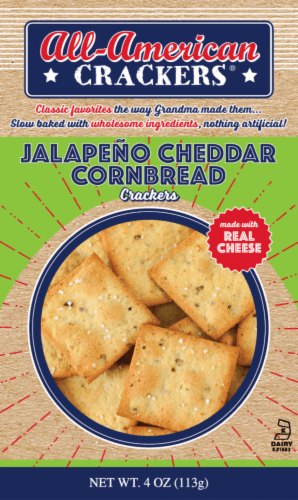 All-American Jalapeno Cheddar Cornbread Crackers