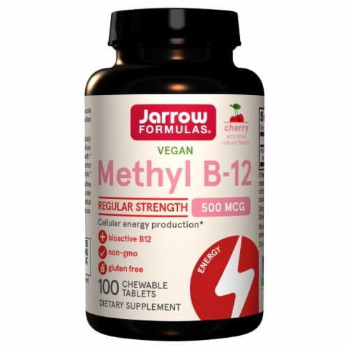 Jarrow Formulas Methyl B-12 Cherry Dietary Supplement Lozenges 500Mcg