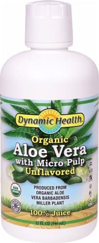 Dynamic Health Organic Unflavored Aloe Vera Juice With Micro Pulp