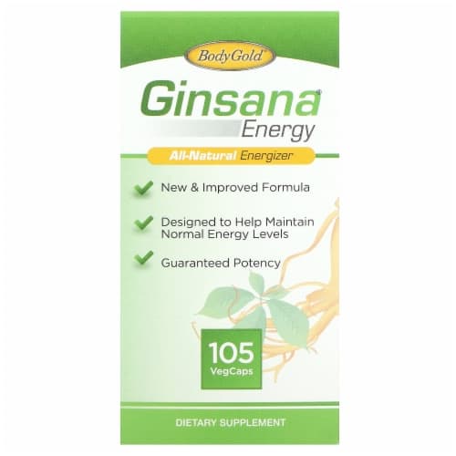 Body Gold Ginsana Energy Vegetarian Capsules