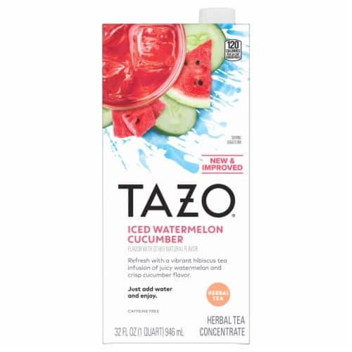Tazo Refreshers Iced Watermelon Cucumber Herbal Tea & Juice Concentrate
