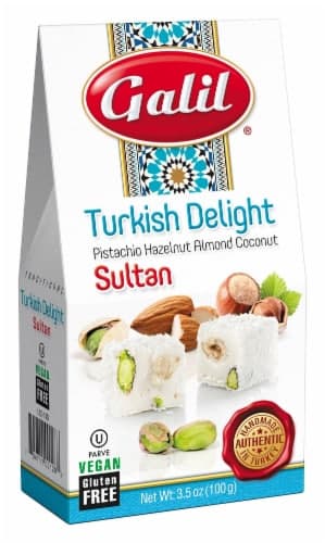 Galil Turkish Delight Sultan Pistachio Hazelnut Almond Coconut