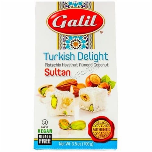 Galil Turkish Delight Pistachio Hazelnut Almond Coconut Sultan