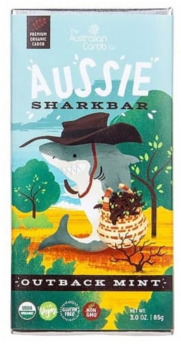 Australian Carob  Organic Aussie Sharkbar Carob Chocolate   Outback Mint