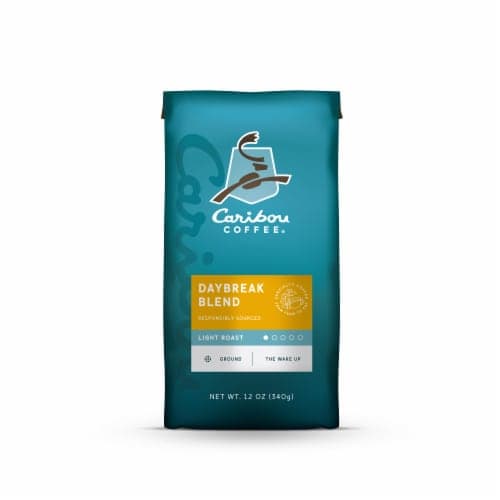 Caribou Coffee Daybreak Morning Blend Light Roast Ground Coffee Bag