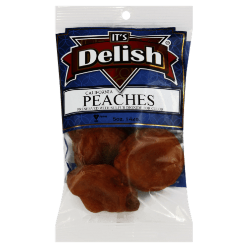 Its Delish Dried California Jumbo Peaches Prepacked