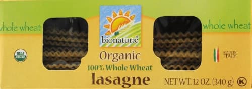 Bionaturae Organic 100% Whole Wheat Pasta Lasagna