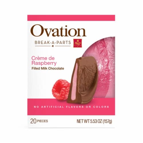 Ovation Break-A-Parts Holiday Creme De Raspberry Filled Milk Chocolate