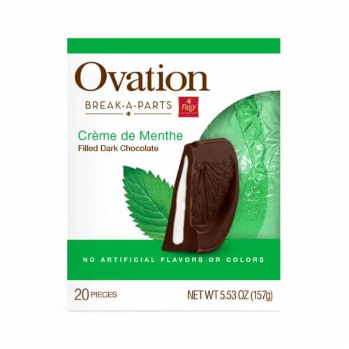 Ovation Break-A-Parts Holiday Creme De Menthe Filled Dark Chocolate