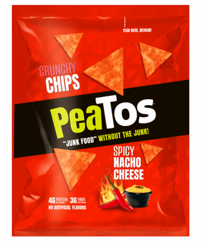 Peatos Spicy Nacho Cheese Crunchy Chips