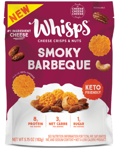 Whisps Smoky Barbeque Cheese Crisps & Nuts Snack Mix