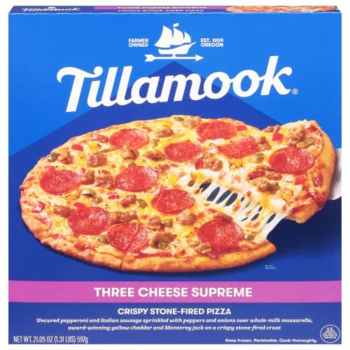 Tillamook Three-Cheese Supreme Pizza
