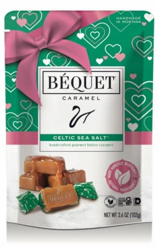 Bequet Confections Gourmet Celtic Sea Salt Caramel Valentine'S Candy